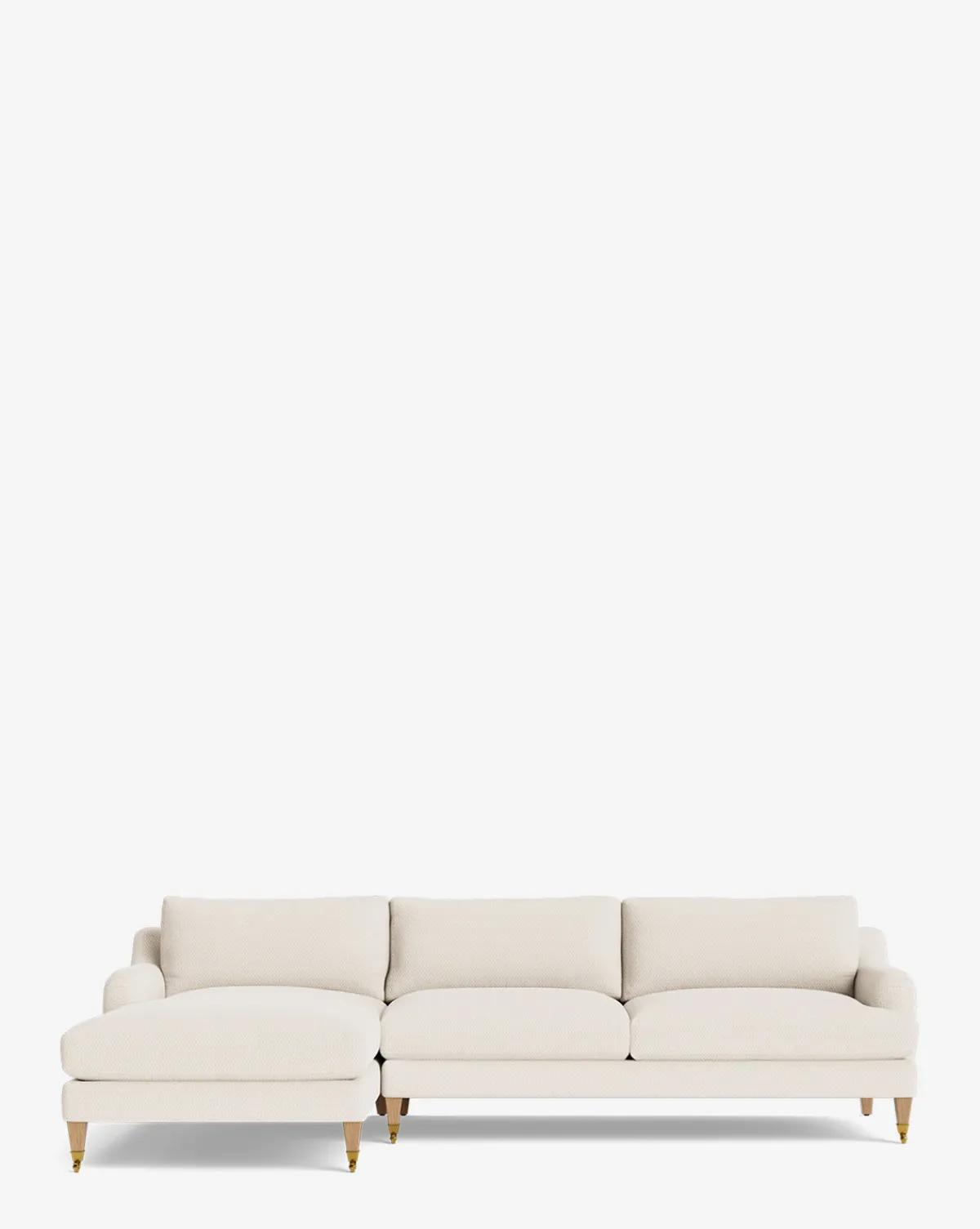 Lucille English Roll Arm Left Chaise Sectional 107"|Community Discount