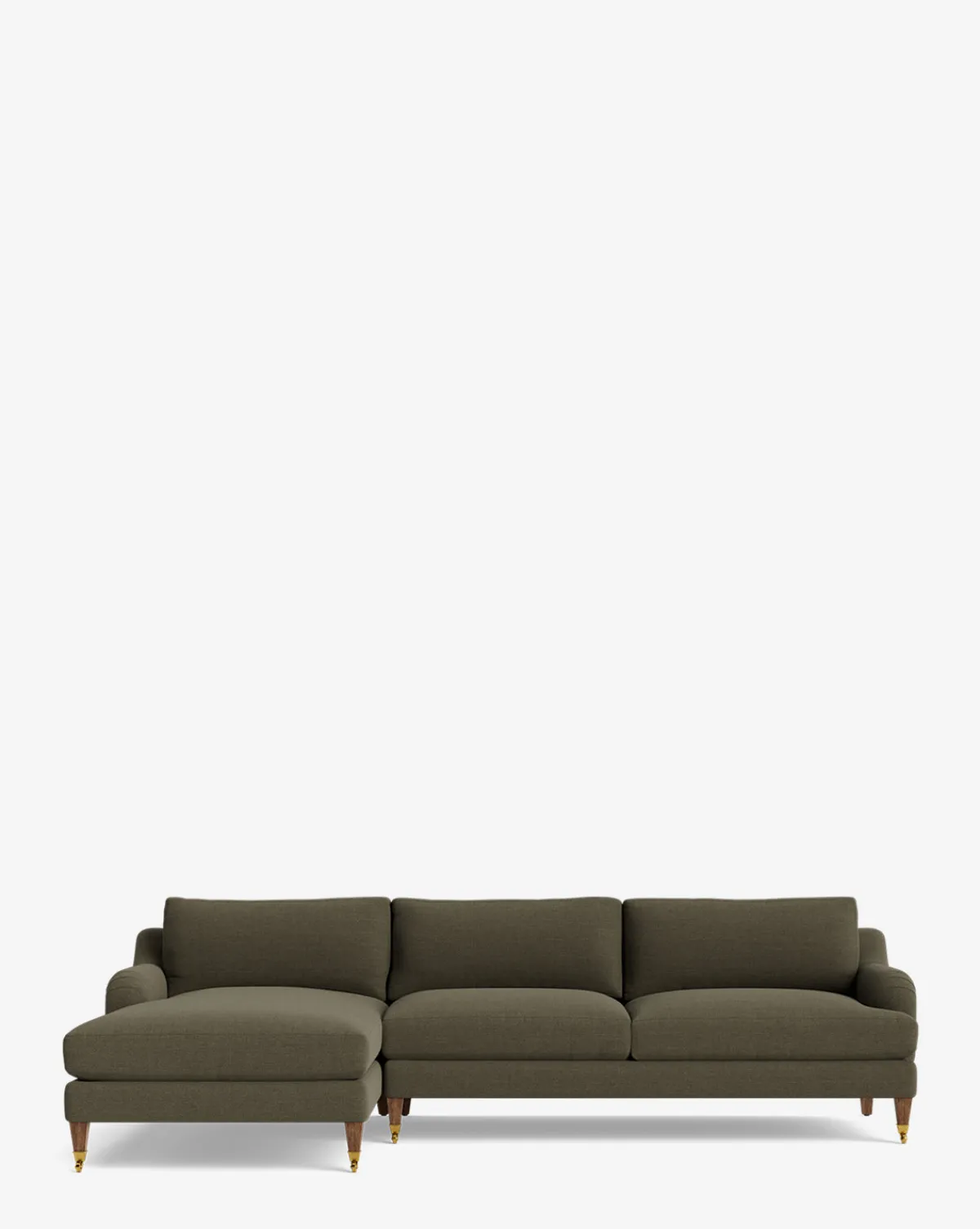 Lucille English Roll Arm Left Chaise Sectional 107"|Community Discount