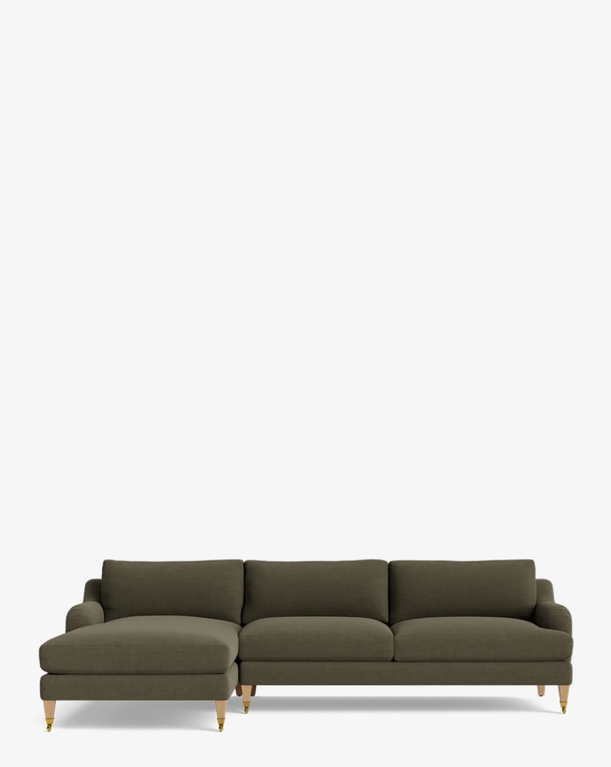 Lucille English Roll Arm Left Chaise Sectional 107"|Community Discount