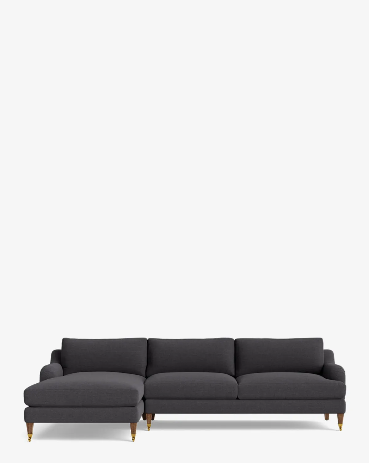 Lucille English Roll Arm Left Chaise Sectional 107"|Community Discount