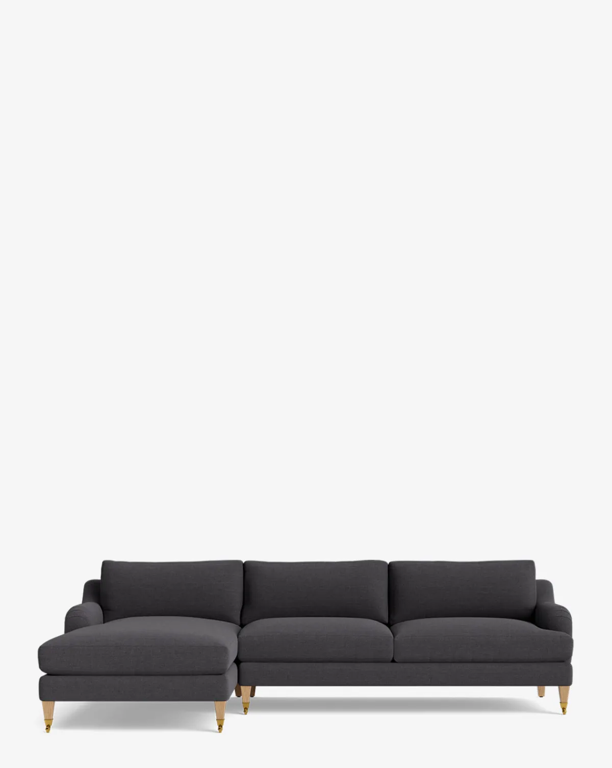 Lucille English Roll Arm Left Chaise Sectional 107"|Community Discount