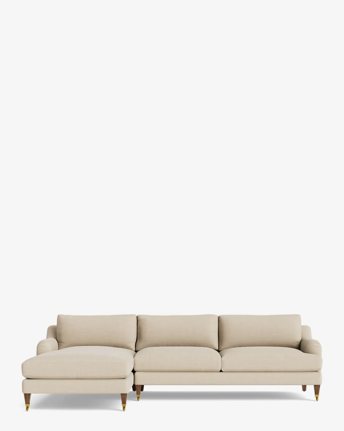 Lucille English Roll Arm Left Chaise Sectional 107"|Community Discount