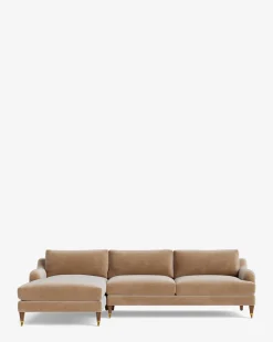 Lucille English Roll Arm Left Chaise Sectional 107