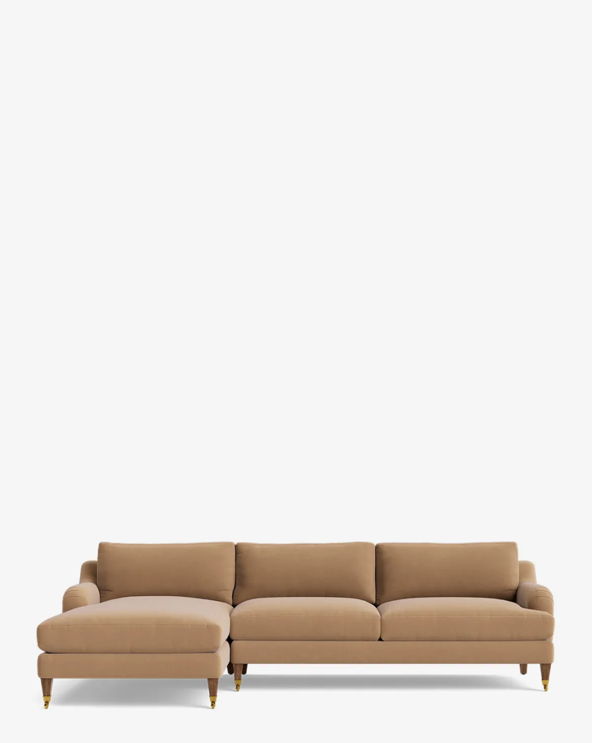 Lucille English Roll Arm Left Chaise Sectional 107"|Community Discount