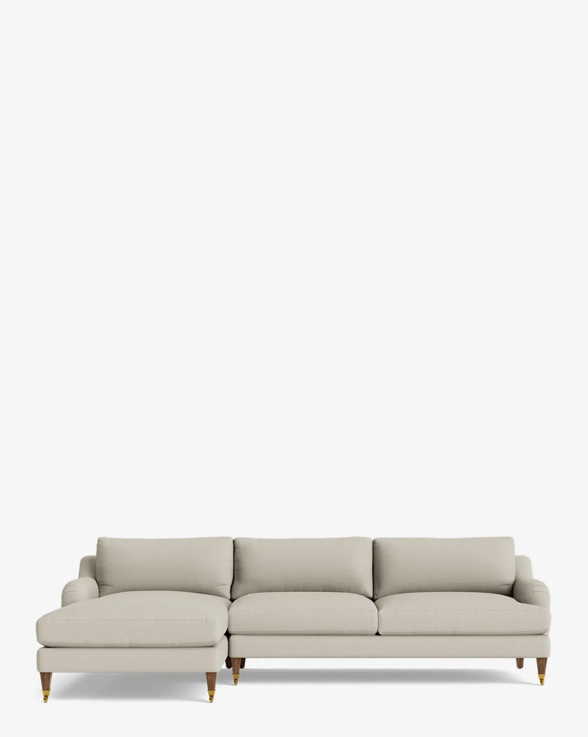 Lucille English Roll Arm Left Chaise Sectional 107"|Community Discount