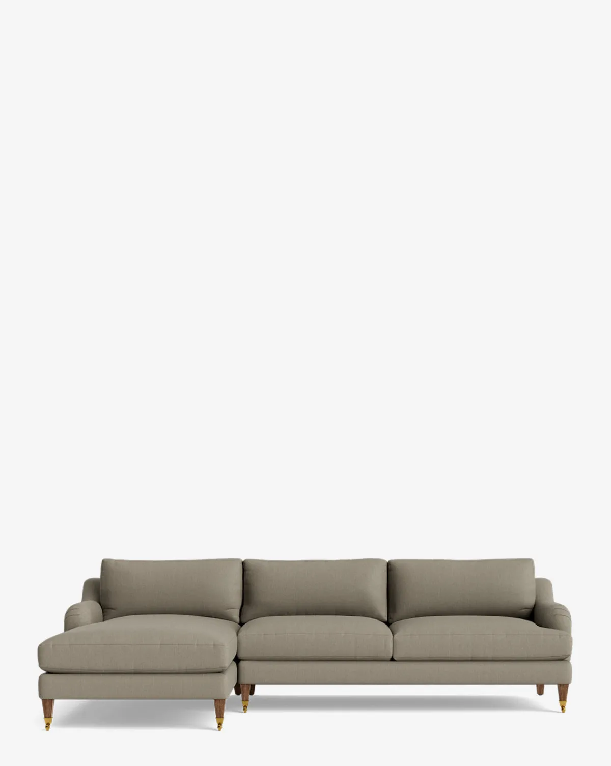 Lucille English Roll Arm Left Chaise Sectional 107"|Community Discount