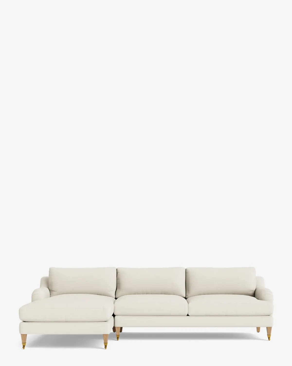 Lucille English Roll Arm Left Chaise Sectional 107"|Community Discount