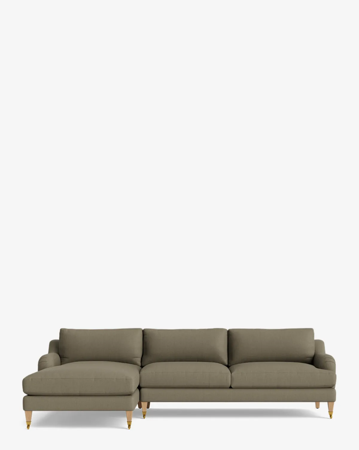 Lucille English Roll Arm Left Chaise Sectional 107"|Community Discount