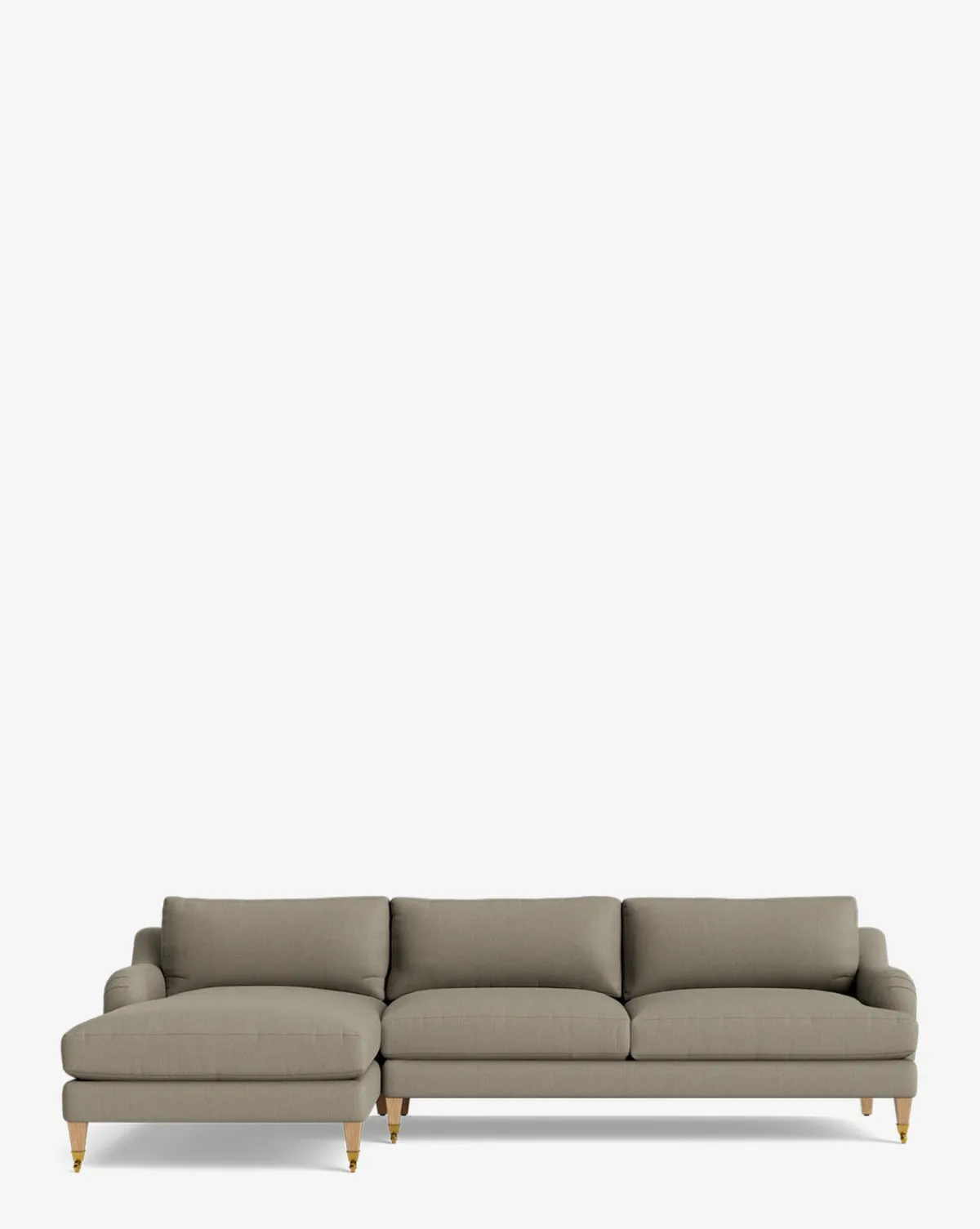 Lucille English Roll Arm Left Chaise Sectional 107"|Community Discount