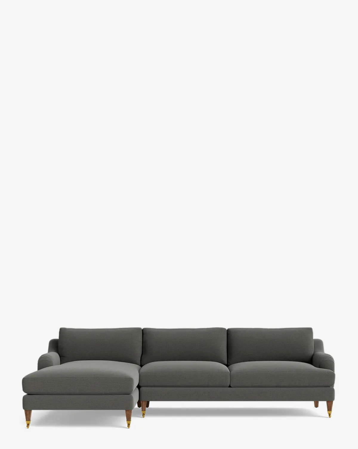 Lucille English Roll Arm Left Chaise Sectional 107"|Community Discount