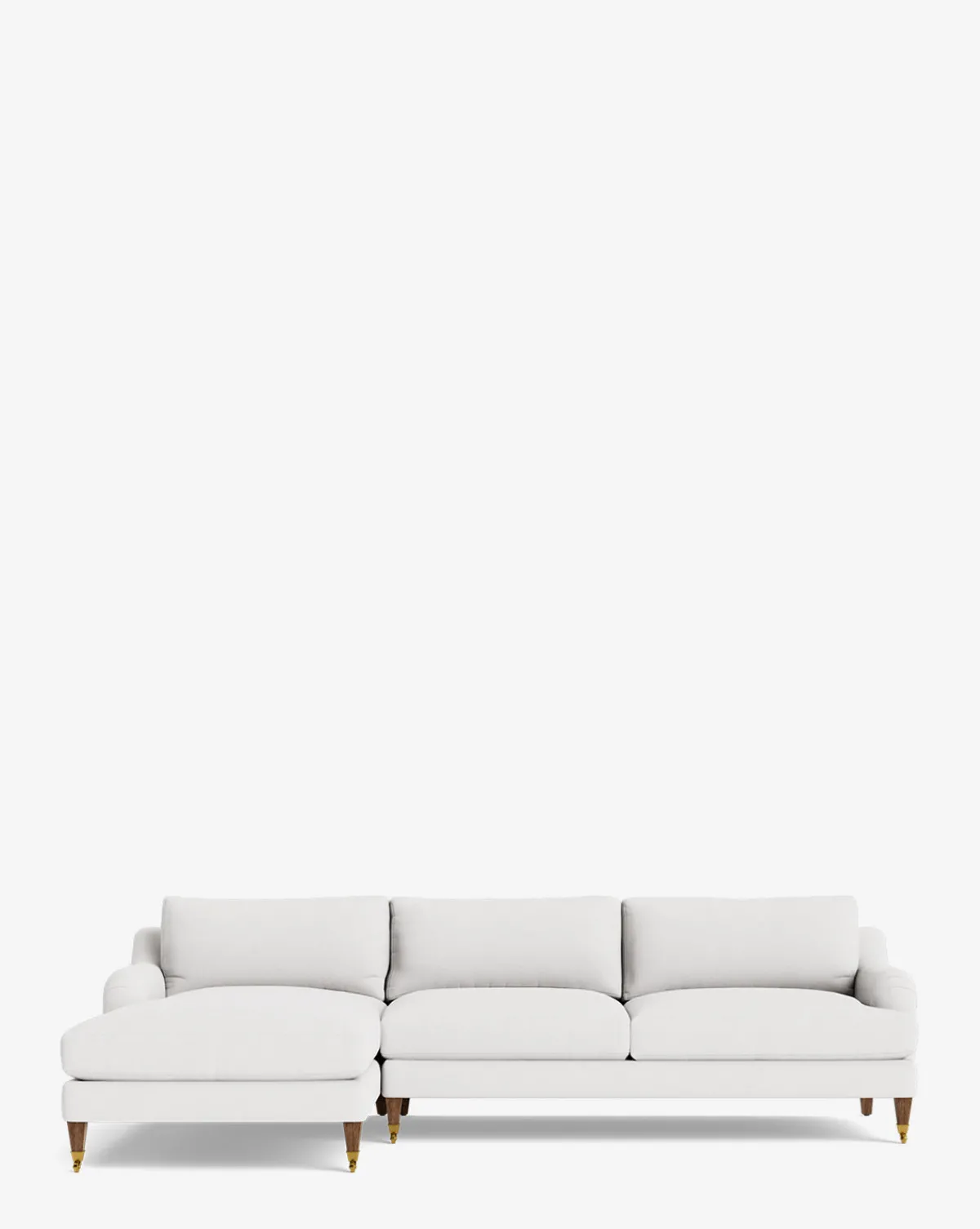 Lucille English Roll Arm Left Chaise Sectional 107"|Community Discount