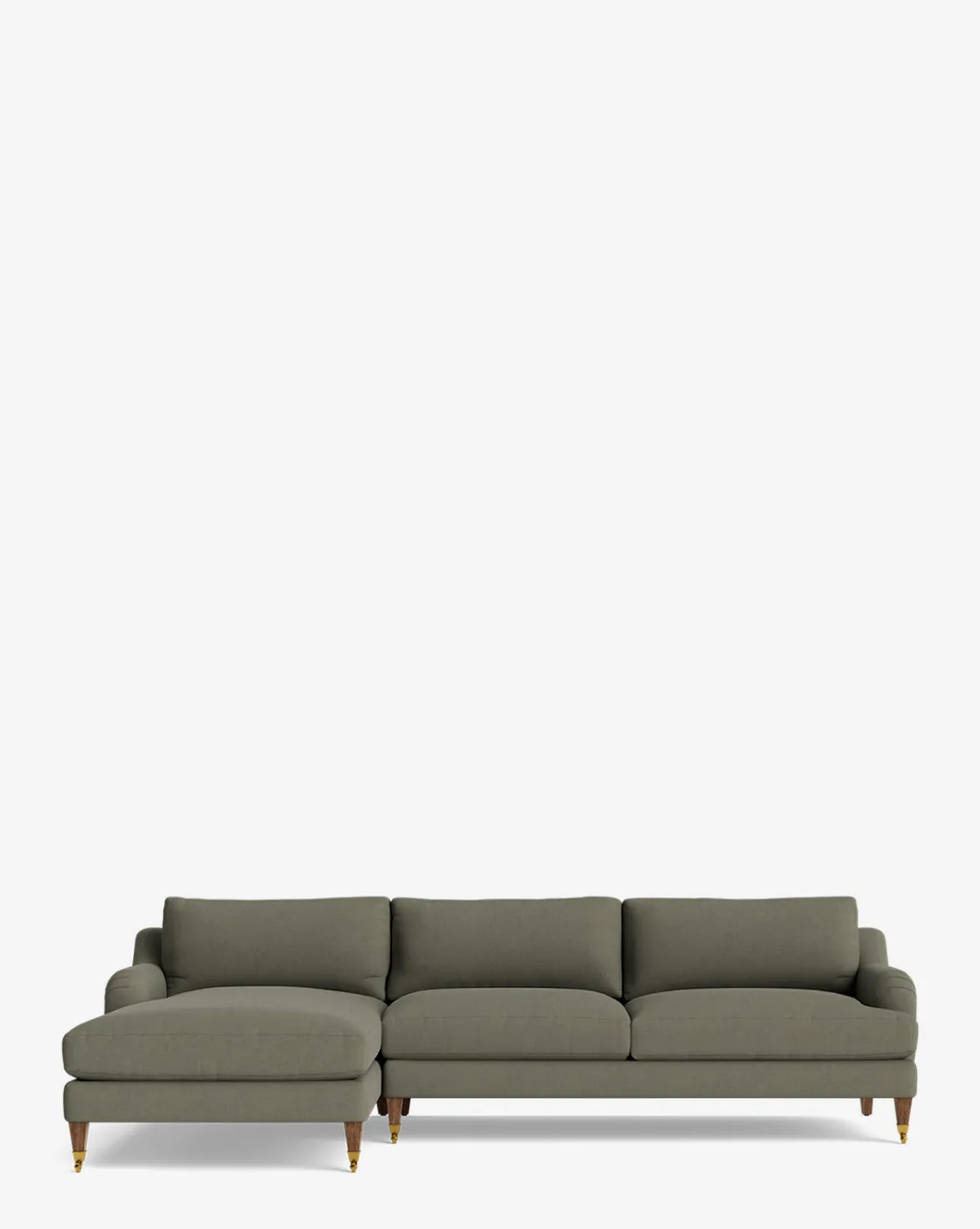 Lucille English Roll Arm Left Chaise Sectional 107"|Community Discount