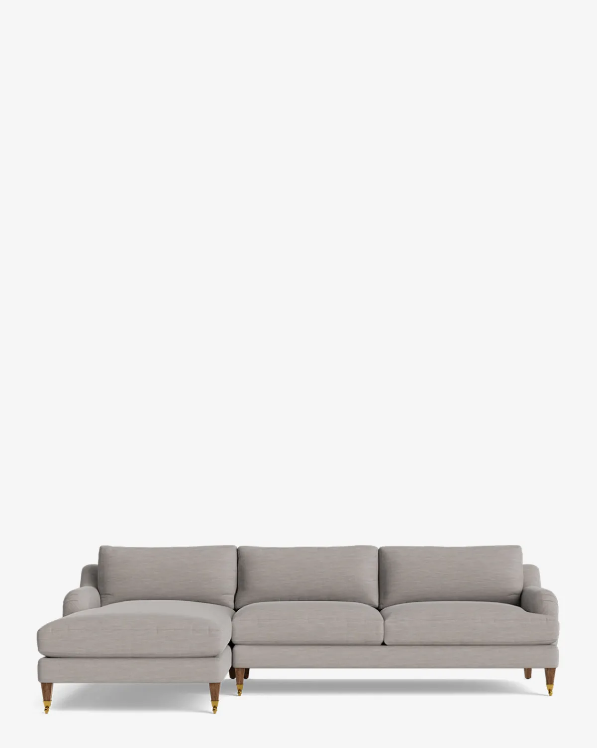 Lucille English Roll Arm Left Chaise Sectional 107"|Community Discount
