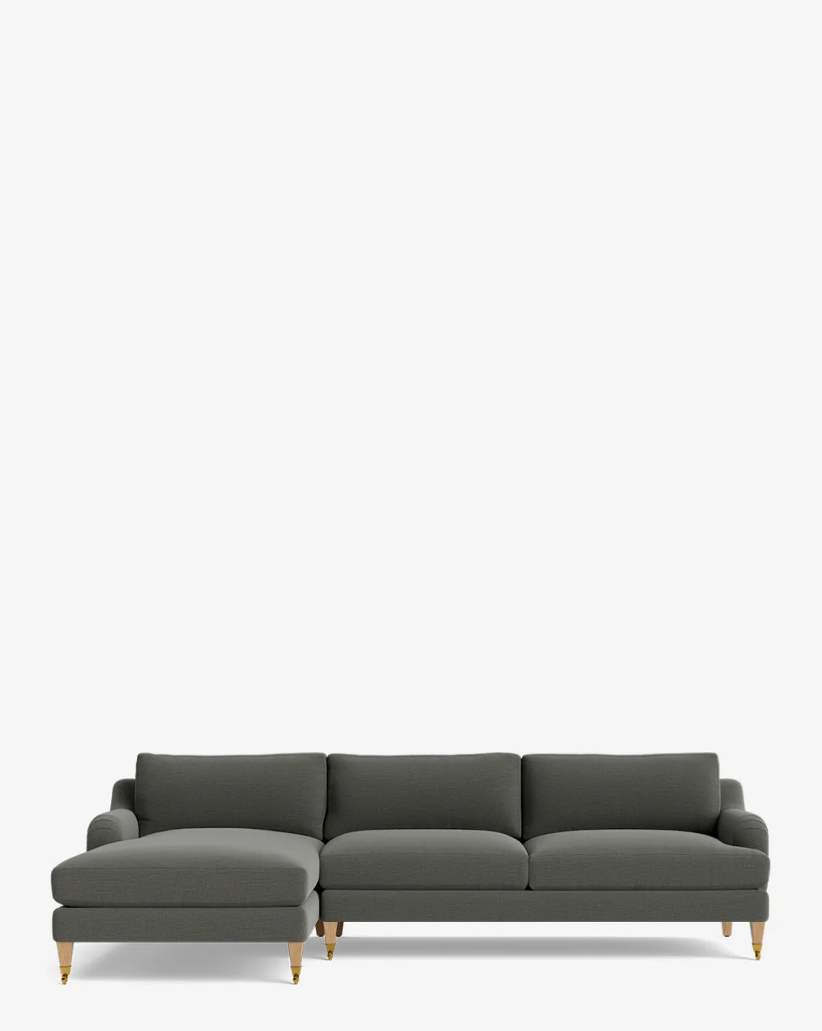 Lucille English Roll Arm Left Chaise Sectional 107"|Community Discount