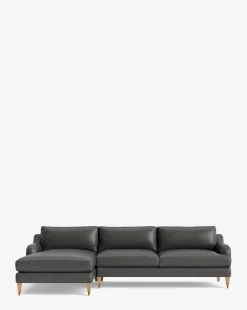 Lucille English Roll Arm Left Chaise Sectional 107
