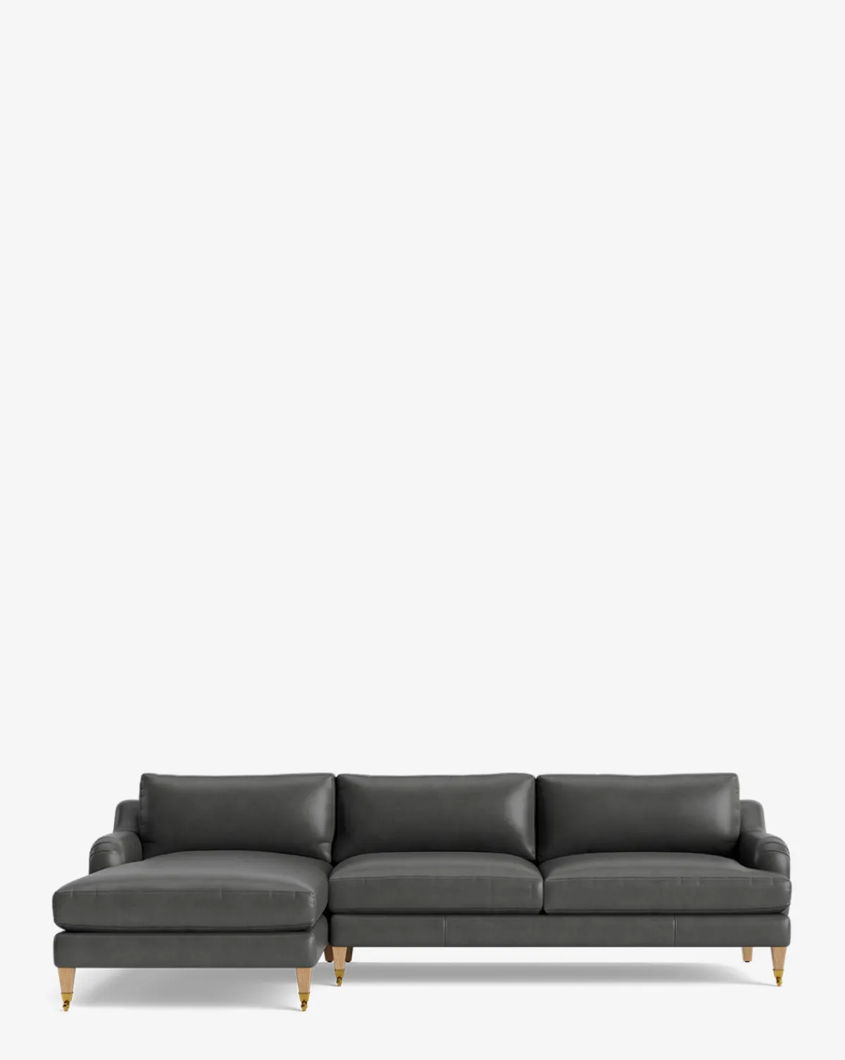 Lucille English Roll Arm Left Chaise Sectional 107"|Community Discount