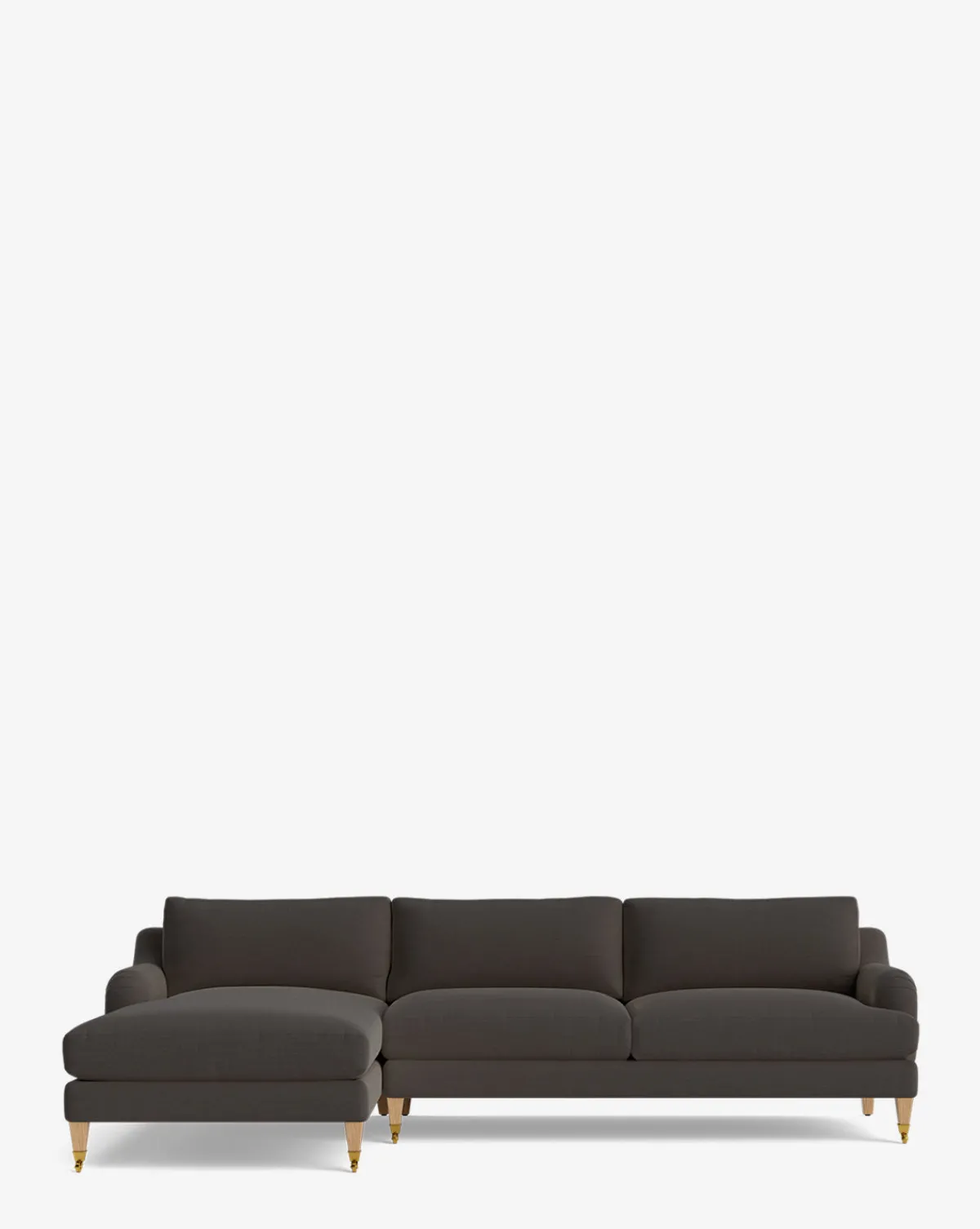 Lucille English Roll Arm Left Chaise Sectional 107"|Community Discount