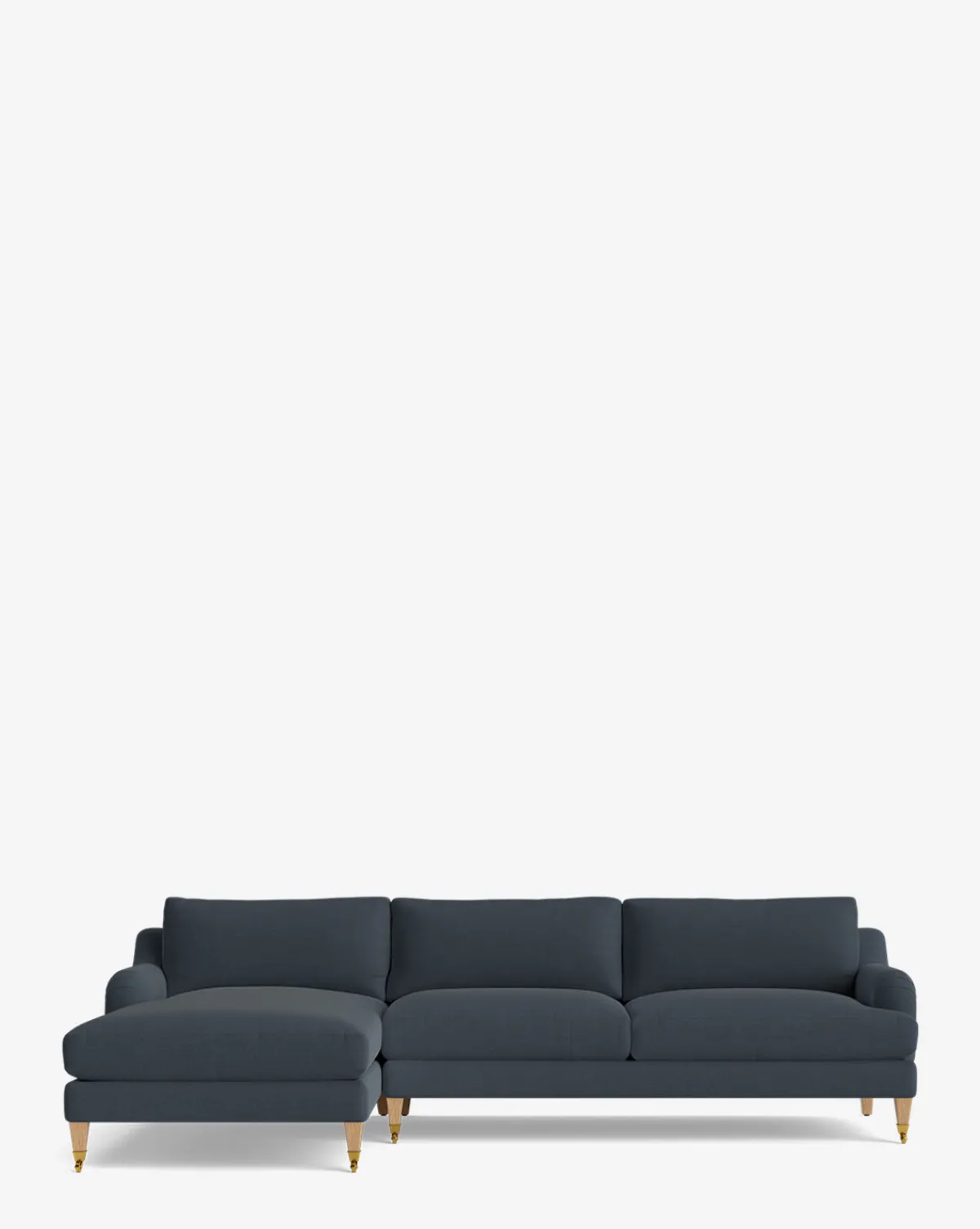 Lucille English Roll Arm Left Chaise Sectional 107"|Community Discount
