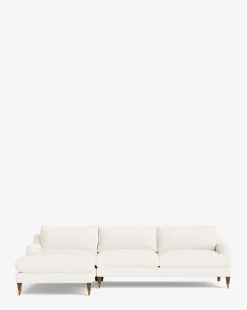 Lucille English Roll Arm Left Chaise Sectional 107