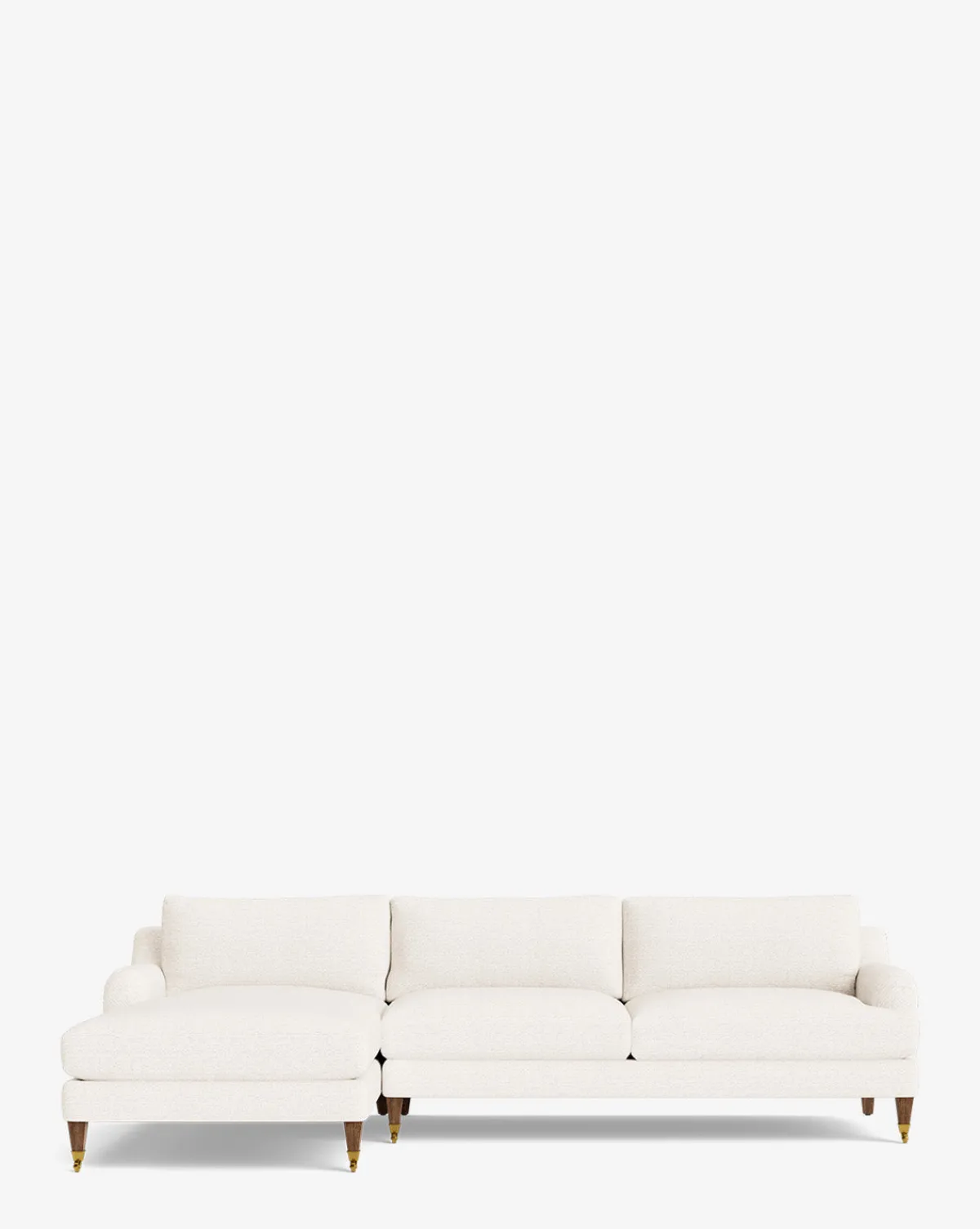 Lucille English Roll Arm Left Chaise Sectional 107"|Community Discount