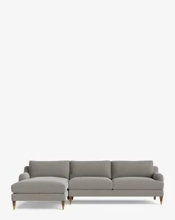 Lucille English Roll Arm Left Chaise Sectional 107