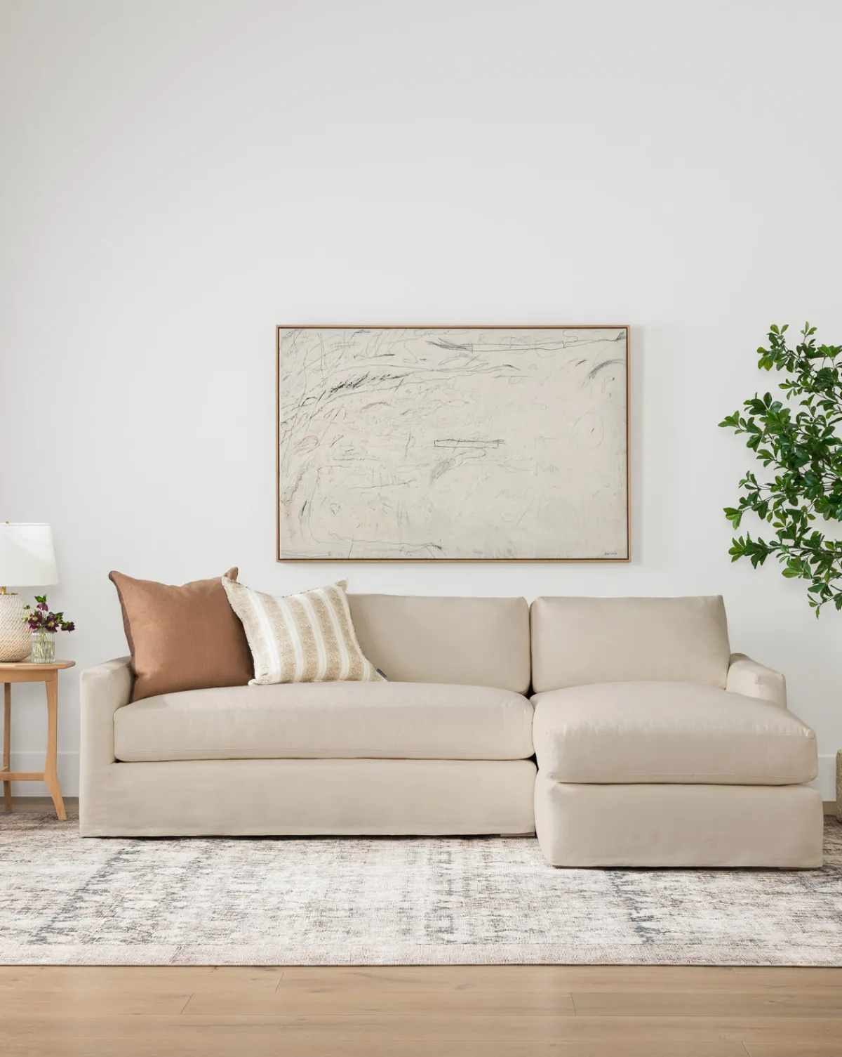 Macy Slipcover Chaise Sectional 101"|Community Best