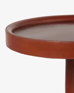 McCoy Leather Side Table|Made Goods Online