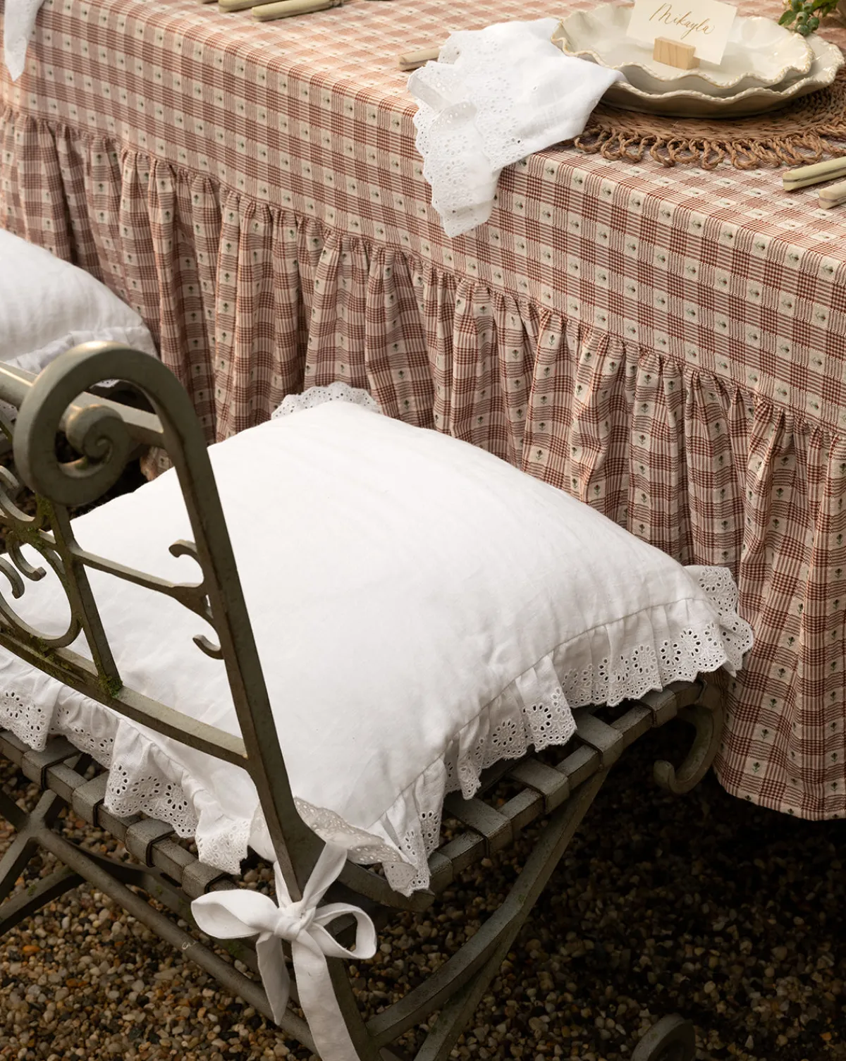 x Loeffler Randall Delilah Broderie Trim Seat Cushion|McGee & Co. Clearance