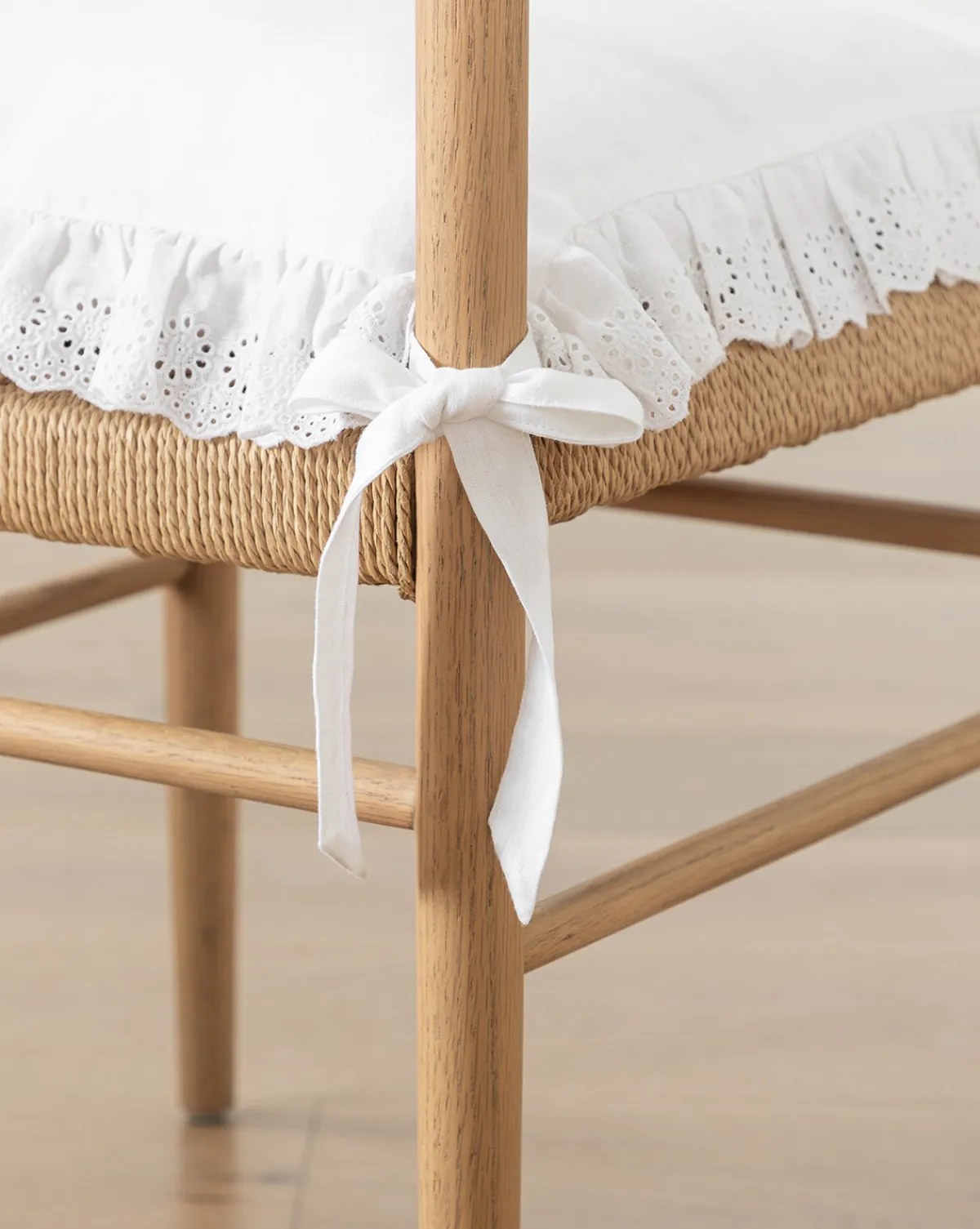 x Loeffler Randall Delilah Broderie Trim Seat Cushion|McGee & Co. Clearance