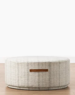 McKay Round Ottoman|Manglam Arts Outlet