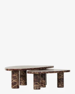 Merlot Marble Coffee Table (Set of 2)|Four Hands Hot