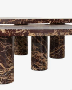 Merlot Marble Coffee Table (Set of 2)|Four Hands Hot