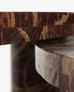 Merlot Marble Coffee Table (Set of 2)|Four Hands Hot