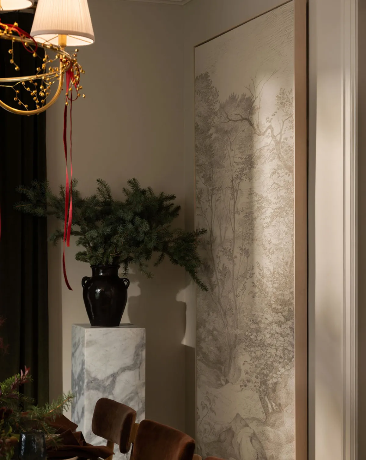 Milania Marble Pedestal|Four Hands Discount