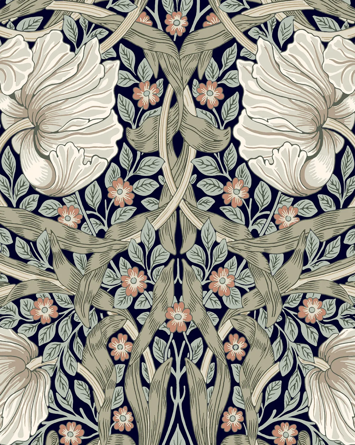 Morris & Co. x McGee & Co. Pimpernel Ink Wallpaper|Sanderson Design Group, Inc. Hot