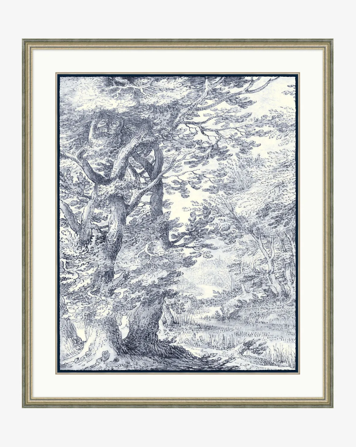 Navy Toile No. 1|Art Headquarters, LLC DBA Wendover Art Group DBA Kevin O'Brien Studio Best