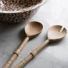 Notched Oak Wood Salad Servers|Anuraj Exports Best