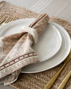 Olena Block Print Napkins (Set of 4)|Renuka Inc.