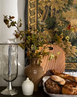 Olive Stoneware Jar|Creative Co-op Clearance