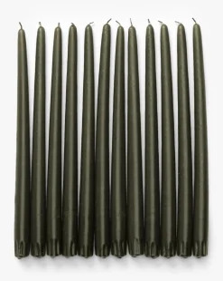 Olive Taper Candles (Set of 12)|Yummi Candles Outlet