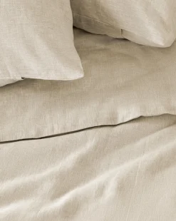 Penelope Beige Linen Duvet Cover|J Call Designs LLC dba Sew Miami LLC Clearance