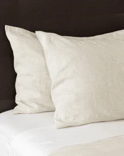 Penelope Beige Linen Shams (Set of 2)|J Call Designs LLC dba Sew Miami LLC Outlet