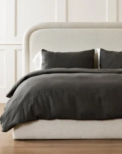 Penelope Gray Linen Duvet Cover|J Call Designs LLC dba Sew Miami LLC