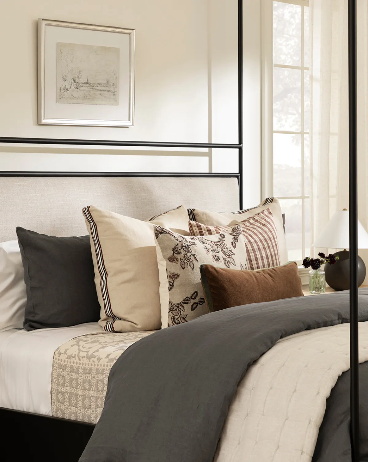 Penelope Gray Linen Shams (Set of 2)|J Call Designs LLC dba Sew Miami LLC