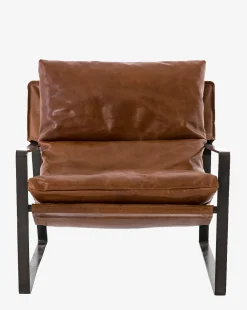 Peyton Leather Sling Chair|Four Hands New