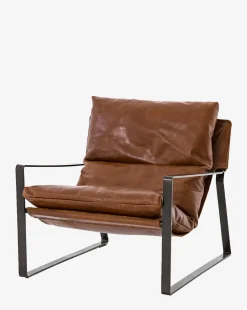 Peyton Leather Sling Chair|Four Hands New