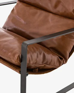 Peyton Leather Sling Chair|Four Hands New