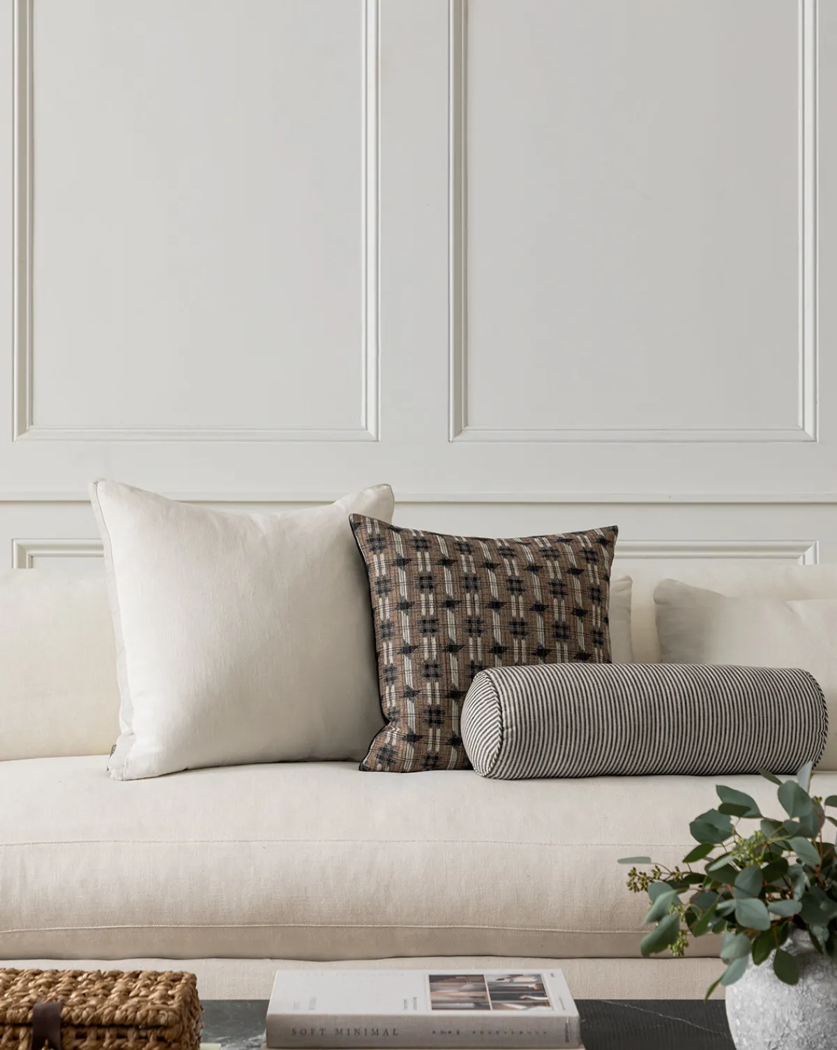 Pinstripe Bolster Pillow|Renuka Inc. Discount