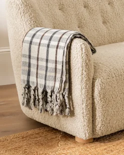 Plaid Tasseled Throw|Creative Co-op Clearance