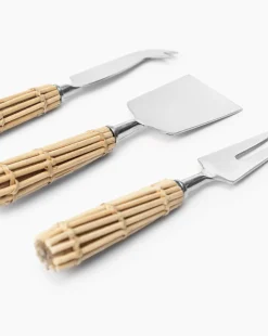 Rattan Cheese Knives|Creative Co-op Discount